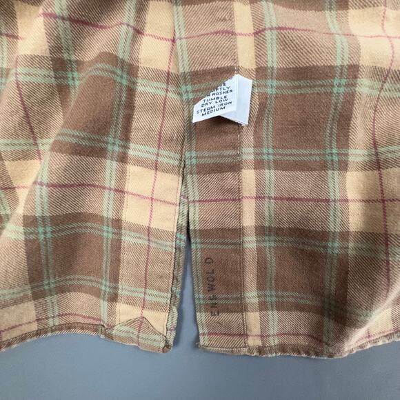Ralph Lauren Golf Tilden Plaid Button Down Shirt Men M Tan Cotton Preppy - Picture 9 of 9